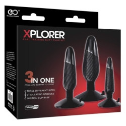 NMC Kit de 3 plugs Xplorer noirs